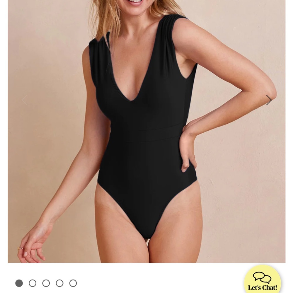 Summersalt Black Ruched Back Flip One Piece Sz 10